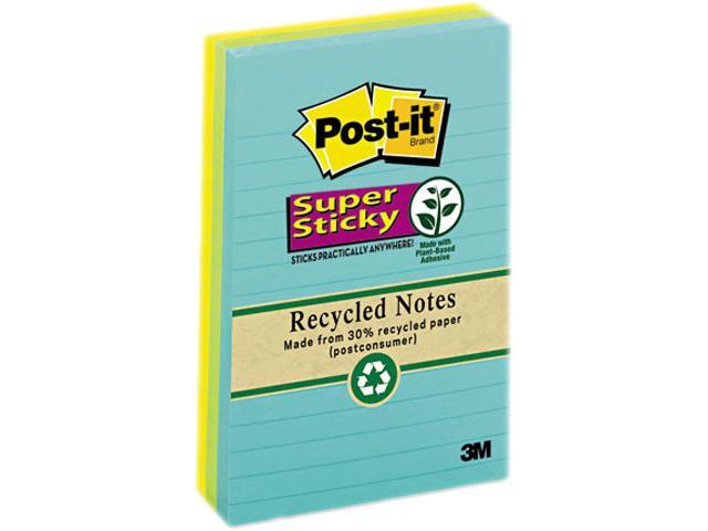 Post-it Notes Super Sticky 660-3SSNRP Farmer's Market Super Sticky Notes, Lined, 4 x 6, 3 90-Sheet Pads/Pack