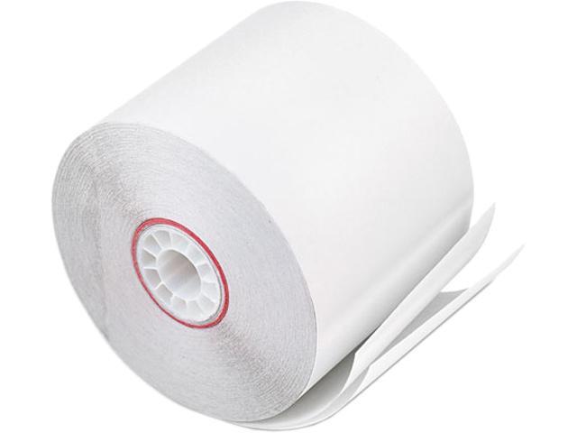 PM Company 08801 Paper Rolls, Two-Ply Receipt Rolls, 2-1/4" x 90 ft, White/White, 50/Carton