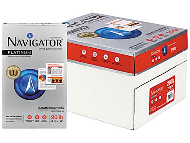 Navigator NPL1420 Platinum Paper, 99 Brightness, 20lb, 8-1/2 x 14, White, 5000/Carton