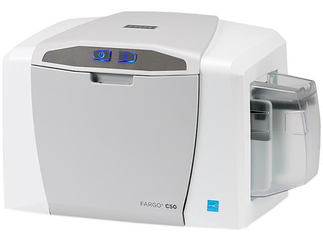 Fargo C50 Dye Sublimation/Thermal Transfer Printer 24 seconds per card / 150 cards per hour (YMCK 300 dpi Plastic ID Card ...