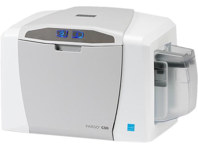 Fargo C50 Dye Sublimation/Thermal Transfer Printer 24 seconds per card / 150 cards per hour (YMCK 300 dpi Plastic ID Card ...