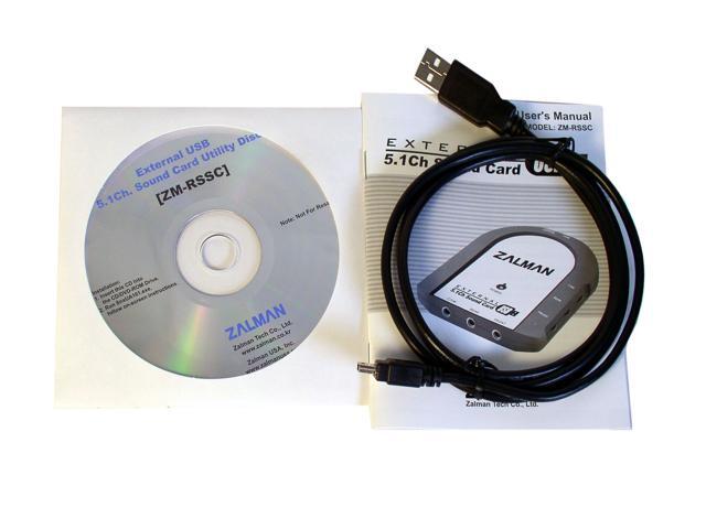 ZALMAN ZM-RSSC 5.1 Channels 16-bit 48KHz USB Interface External Stereo Sound Card