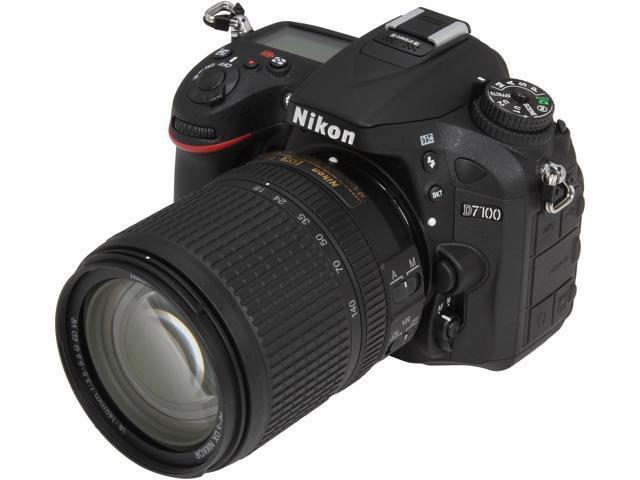Nikon D7100 (13293) Digital SLR Cameras Black 24.1 MP Digital SLR Camera w/ 18-140mm & 55-300mm VR Lenses