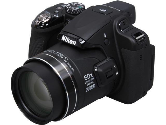 Nikon COOLPIX P600 Black 16.1 MP 60X Optical Zoom 24mm Wide Angle