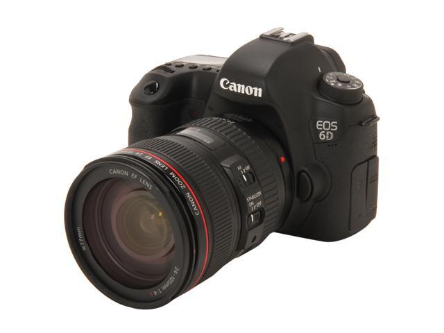 Canon EOS 6D 8035B009 Black Digital SLR Camera with EF 24-105mm f/4L IS USM Lens