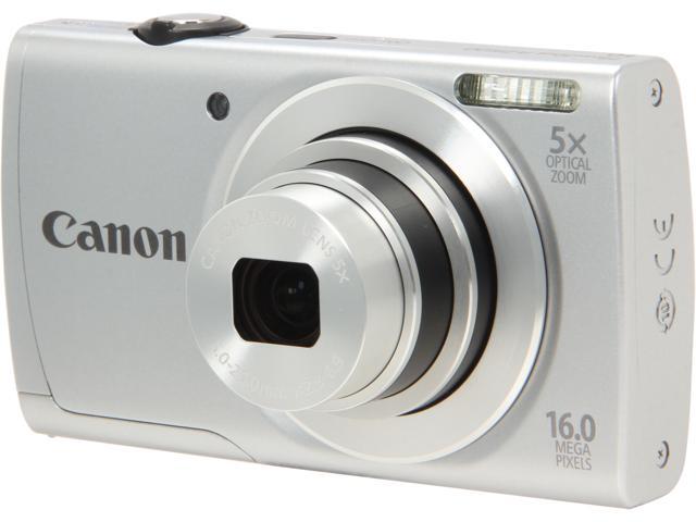 Canon PowerShot A2500 Silver 16 MP 28mm Wide Angle Digital Camera ...