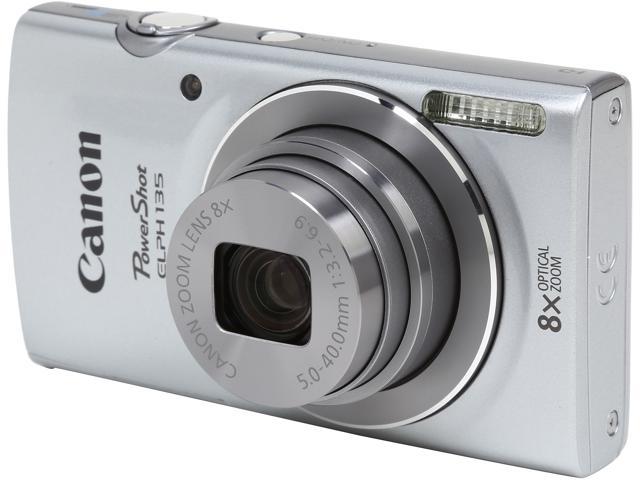 Canon Powershot Elph 135 Silver 16 Mp 8x Optical Zoom 28mm Wide Angle 