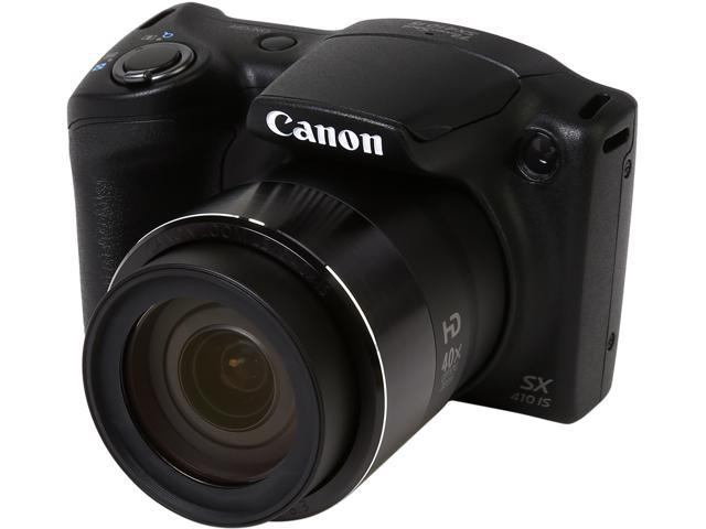 Canon PowerShot SX410 IS Black 20.0 MP 40X Optical Zoom 24mm Wide ...