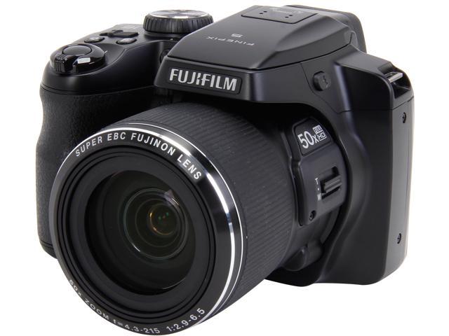 FUJIFILM FINEPIX S9200 Black 16.2 MP 50X Optical Zoom 24mm Wide Angle ...