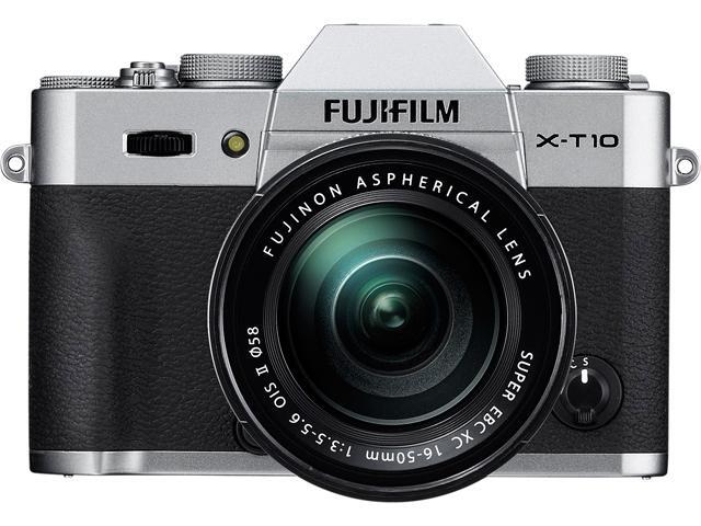 FUJIFILM X-T10 16471380 Silver 16.3 MP 3.0" 920K LCD Mirrorless Interchangeable Lens Camera with XC16-50mmF3.5-5.6 OIS II ...