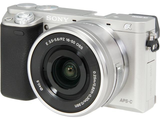 SONY Alpha a6000 ILCE-6000L/S Silver 24.3MP 3.0" 921.6K LCD Mirrorless