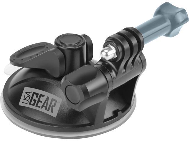 USA Gear Action Camera Suction Mount with Lock-Tight Hold and Tripod Screw Adapter - Works with GoPro , Sony , ION , Midland ...