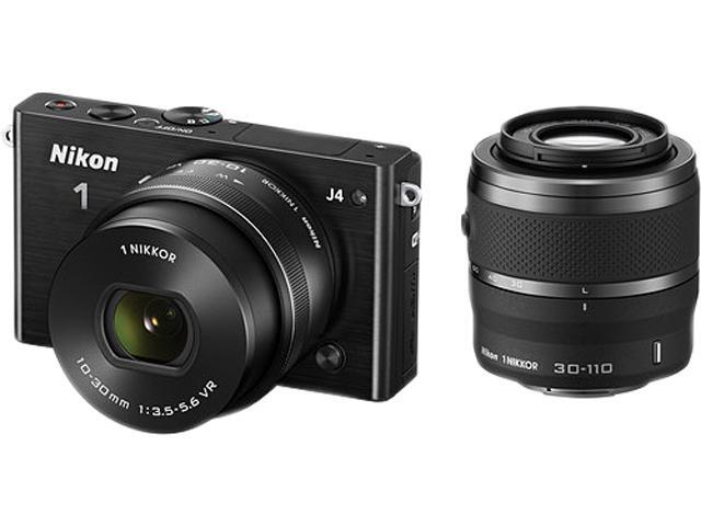 Nikon 1 J4 27704 Black Camera with 10-30&30-110 mm lenses 