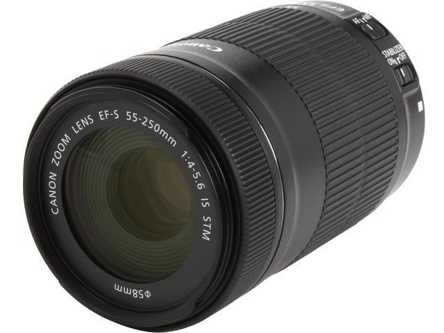 Canon 8546B002 SLR Lenses EF-S 55-250mm f/4-5.6 IS STM Telephoto Zoom Lens Black