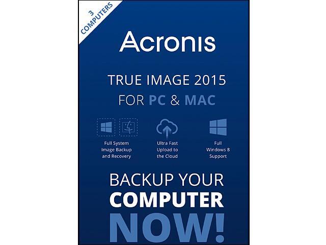 Acronis True Image 2015 For PC & Mac - 3 Devices (CD Sleeve)