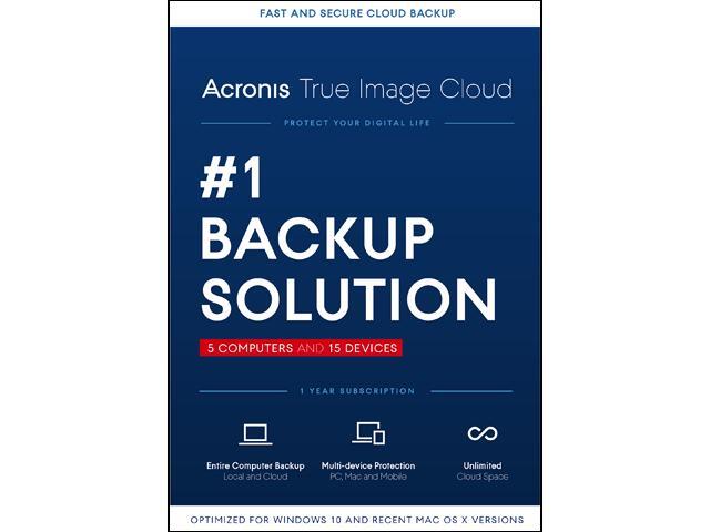 Acronis True Image Cloud - 5 Computer + 15 Devices - Download 