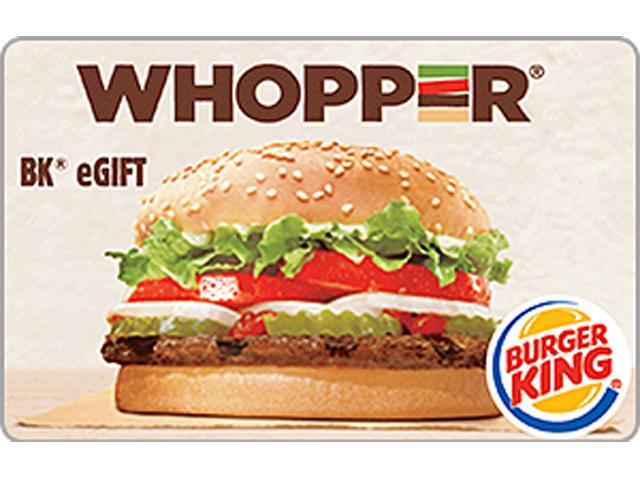Burger King $10 Gift Card (Email Delivery)