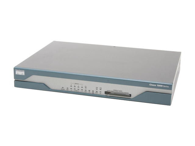 CISCO 1800 CISCO1811/K9 Security Router 2 x 10/100Mbps WAN Ports 8 x 10/100Mbps LAN Ports