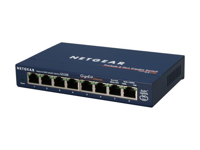 NETGEAR ProSafe GS108 8-Port Desktop Gigabit Ethernet Switch