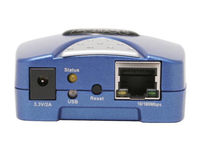 Zonet ZPS2000 Multi-Function Print Server RJ45 USB 2.0