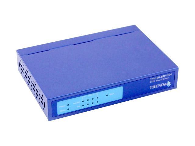 TRENDnet TW100-BRV204 Cable/DSL Firewall Router 100 Simultaneous Sessions