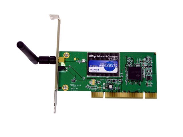 TRENDnet TEW-423PI Wireless Adapter IEEE 802.11b/g 32bit PCI2.2 Up to 54Mbps Wireless Data Rates WPA2
