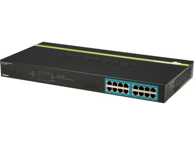 TRENDnet TPE-TG160g 16-port gigabit PoE+ Switch-Newegg.com