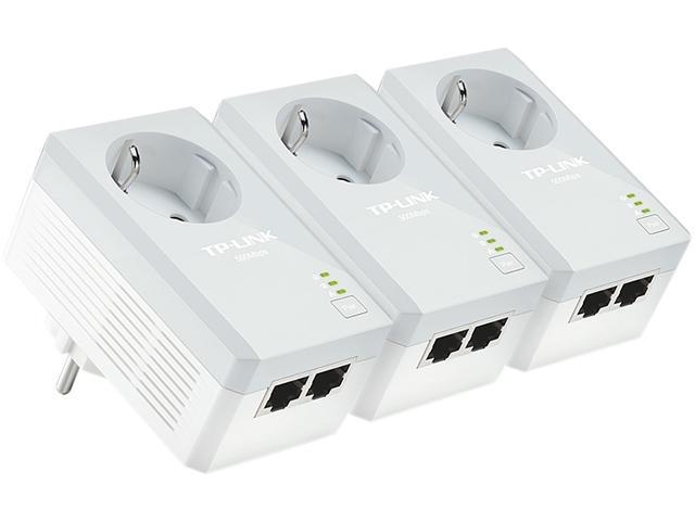 TP-LINK TL-PA4020P TKIT AV500 2-Port Powerline Adapter 3-Pack