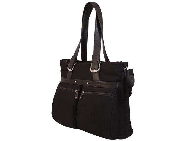 Mobile Edge Black Eco-Friendly Canvas Laptop Tote - 16" PC/17" MacBook Model MECTE11