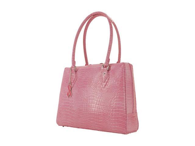 Mobile Edge Pink 16" PC/17" MacBook Faux-Croc Komen Milano Tote Model MEMCXS