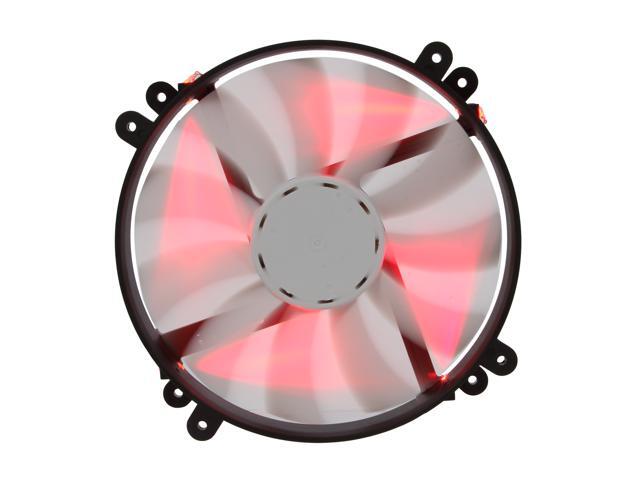 NZXT FS 200LED FS-200RB-RLED Red LED SILENT Red LED Fan with ON/OFF Switch 