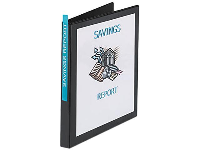 Avery 05705 Economy Vinyl Round Ring View Binder, 1/2" Capacity, Black