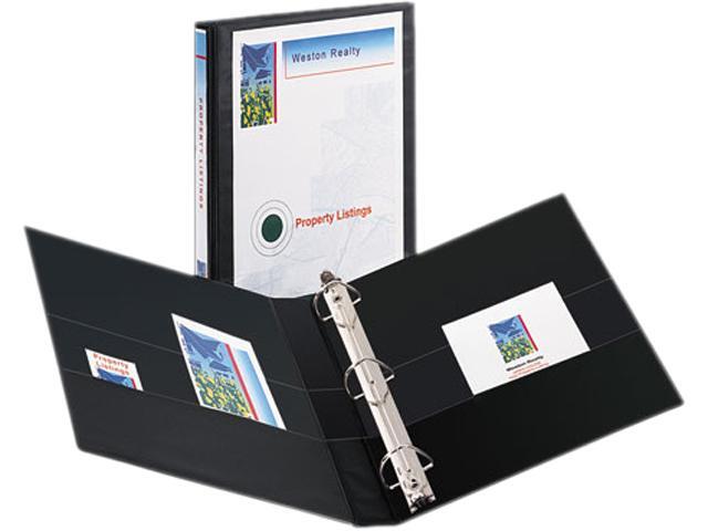Avery 09300 Durable Slant Easy Insert Ring View Binder, 1" Capacity, Black