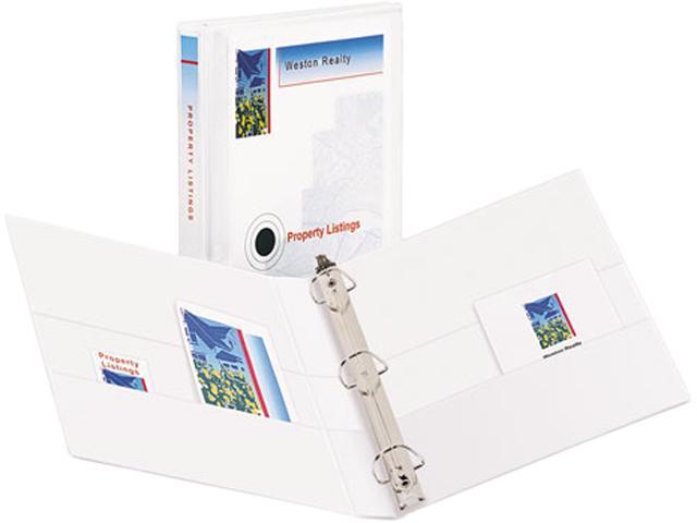 Avery 09301 Durable Slant Easy Insert Ring View Binder, 1" Capacity, White