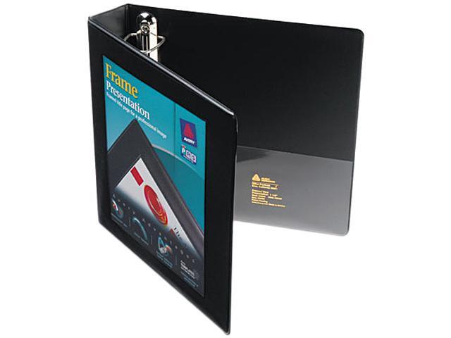 Avery 68058 Framed View Binder With One Touch Locking EZD Rings, 1-1/2" Capacity, Black