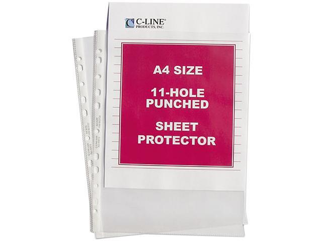 C-line 08037 Size A4 Sheet Protectors, Standard Gauge, 8-1/4 x 11-3/4, 50/Box