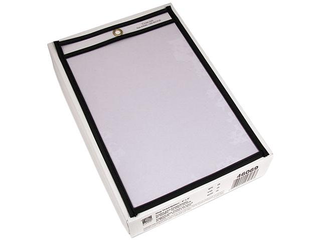 C-line 46069 Shop Ticket Holders, 6 x 9, Clear Front & Back w/Black Stitching, 25/Box