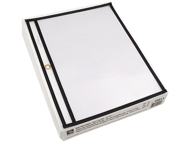 C-line 49911 Shop Ticket Holders, Letter, Clear Front & Back w/Black Stitching, 25/Box