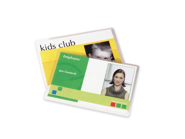 52016 Fellowes Glossy Pouches - ID Tag punched, 5 mil, 100 pack
