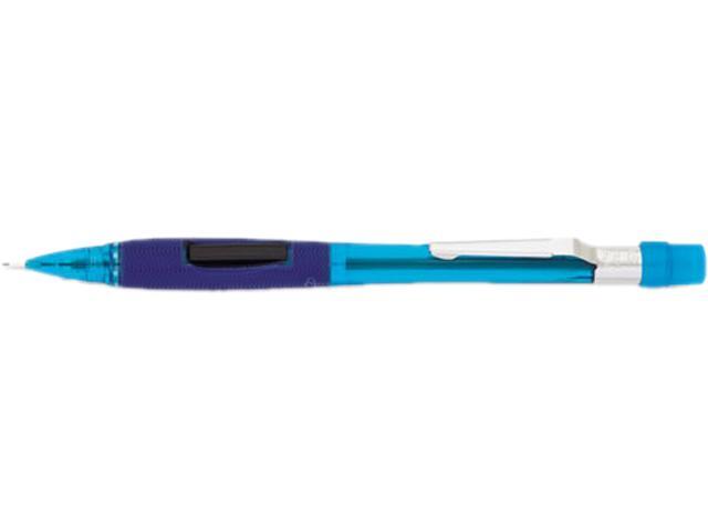 Pentel PD345TC Quicker Clicker Mechanical Pencil, 0.50 mm, Transparent Blue Barrel