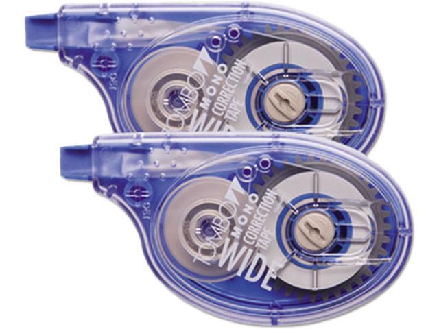Tombow Mono 68682 MONO Wide-Width Correction Tape, Non-Refillable, 1/4" x 394", 2/Pack