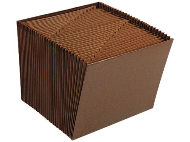 Smead 70467 1-31 Open Expanding File, 31 Pockets, Letter, Leather-Like Redrope