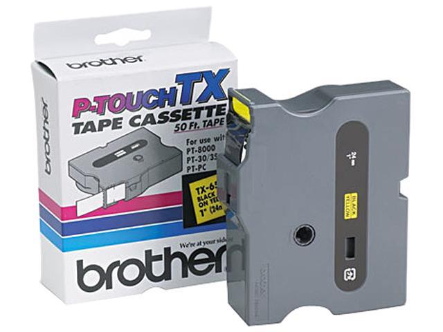 Brother 24mm (1") Black on Yellow Laminated Tape (15m/50') (1/Pkg)