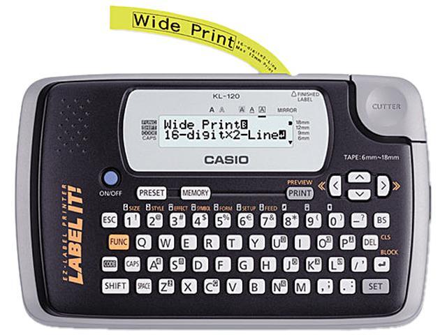 Casio KL-120L KL-120 Label Maker, 1 Lines, 7-1/2w x 4-1/2d x 2-1/5h
