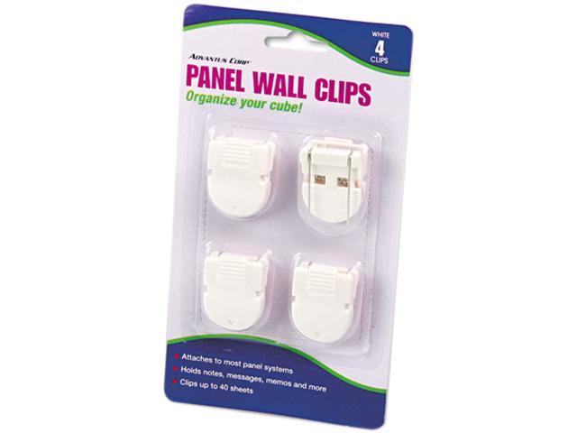 Advantus 75300 Panel Wall Clips for Fabric Panels, Standard Size, White, 4/Pack