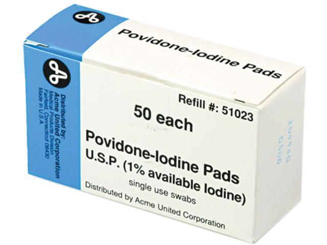 PhysiciansCare 51023 Iodine Pads, 50 Pads/Box