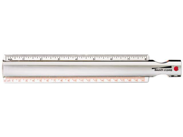 Bausch & Lomb 812618 2X Magna-Rule Bar Magnifier/Ruler w/Acrylic Lens, 10" Long