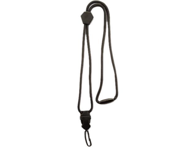Advantus 75480 Executive Braided Lanyard, Swivel J-Hook Style, 36" Long, Black