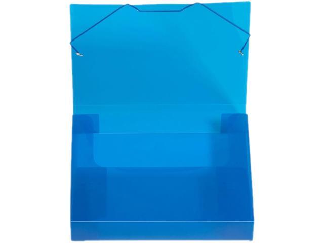 Lion 45200BL FILE-N-TOTE Plastic Document File, 13"x9-7/8", 2" capacity, Translucent Blue
