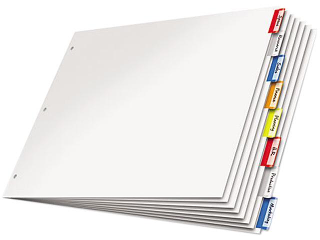 Cardinal 84816 Paper Insertable Dividers, 8-Tab - Multi-Color